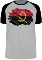 Camiseta Infantil até Plus Size Bandeira Angola Africa Camiseta Infantil até Plus Size Bandeira Angola Africa