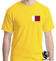 Camiseta Infantil até Plus Size Bandeira Catar Oriente Medio Camiseta Infantil até Plus Size Bandeira Catar Oriente Medio