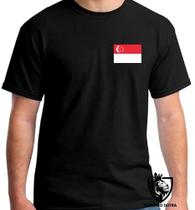 Camiseta Infantil até Plus Size Bandeira Cingapura Singapura