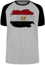 Camiseta Infantil até Plus Size Bandeira Egito Continente Africa Camiseta Infantil até Plus Size Bandeira Egito Continente Africa
