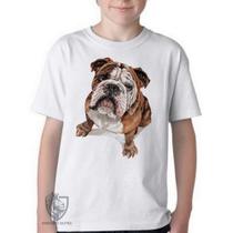 Camiseta Infantil até Plus Size Cachorro Bulldog Dog Camiseta Infantil até Plus Size Cachorro Bulldog Dog