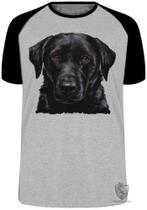 Camiseta Infantil até Plus Size Cachorro Cao Dog Labrador Preto Black Camiseta Infantil até Plus Size Cachorro Cao Dog Labrador Preto Black