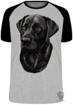 Camiseta Infantil até Plus Size Cachorro Cao Dog Labrador Preto Raca Camiseta Infantil até Plus Size Cachorro Cao Dog Labrador Preto Raca
