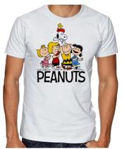 Camiseta Infantil até Plus Size Charlie Brown Snoopy E Turma