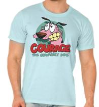 Camiseta Infantil até Plus Size Coragem Cao Dog Cachorro Camiseta Infantil até Plus Size Coragem Cao Dog Cachorro