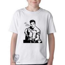 Camiseta Infantil até Plus Size Elvis Presley Guitar Camiseta Infantil até Plus Size Elvis Presley Guitar