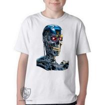 Camiseta Infantil até Plus Size Exterminador Do Futuro T800 Camiseta Infantil até Plus Size Exterminador Do Futuro T800