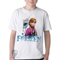 Camiseta Infantil até Plus Size Frozen Anna Olaf