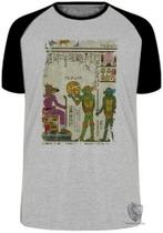 Camiseta Infantil até Plus Size Hieroglifos Tartarugas Ninjas Camiseta Infantil até Plus Size Hieroglifos Tartarugas Ninjas