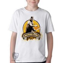 Camiseta Infantil até Plus Size Indiana Jones Amarelo Camiseta Infantil até Plus Size Indiana Jones Amarelo