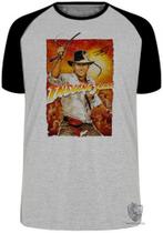Camiseta Infantil até Plus Size Indiana Jones Chicote Camiseta Infantil até Plus Size Indiana Jones Chicote