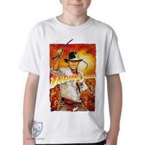 Camiseta Infantil até Plus Size Indiana Jones Chicote Camiseta Infantil até Plus Size Indiana Jones Chicote