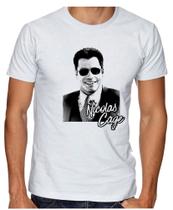 Camiseta infantil até Plus Size Nicolas Cage Dupla Face