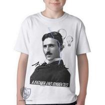 Camiseta Infantil até Plus Size Nikola Tesla Batalha Das Correntes Camiseta Infantil até Plus Size Nikola Tesla Batalha Das Correntes