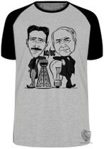 Camiseta Infantil até Plus Size Nikola Tesla Thomas Edson Eletrica Camiseta Infantil até Plus Size Nikola Tesla Thomas Edson Eletrica