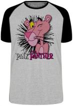 Camiseta Infantil até Plus Size Pantera Cor De Rosa Desenho