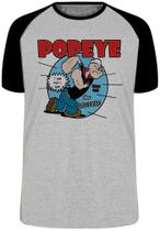 Camiseta Infantil até Plus Size Popeye Marinheiro Desenho Antigo Bom