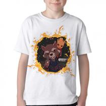 Camiseta Infantil até Plus Size Rocket Groot