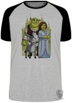 Camiseta Infantil até Plus Size Shrek Fiona Burro Desenho Camiseta Infantil até Plus Size Shrek Fiona Burro Desenho