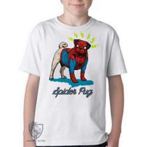 Camiseta Infantil até Plus Size Spider Pug