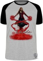 Camiseta Infantil até Plus Size Wanda Maximoff Feiticeira Escarlate Camiseta Infantil até Plus Size Wanda Maximoff Feiticeira Escarlate