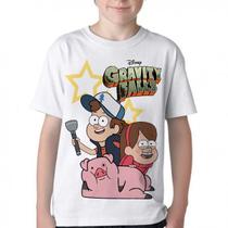 Camiseta Infantil até Plus Sizegravity Falls Dipper Mabel Estrelas Camiseta Infantil até Plus Sizegravity Falls Dipper Mabel Estrelas