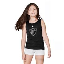 Camiseta Infantil Atlético MG Regata Preta Oficial