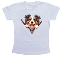 Camiseta Infantil Australian shepherd no Ziper