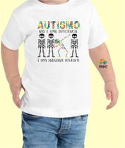 Camiseta Infantil Autismo Não é Uma Diferença é Uma Habilidade Est. 1.22 - Autista Zlprint Camiseta Infantil Autismo Não é Uma Diferença é Uma Habilidade Est. 1.22 - Autista Zlprint