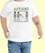 Camiseta Infantil Autismo Não é Uma Diferença é Uma Habilidade Est. 1.22 - Autista Zlprint