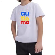 Camiseta Infantil Autismo pecas quebra-cabeca