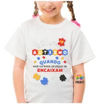 Camiseta Infantil Autismo Quando Você Conhece as Peças se Encaixam Est. 5.7 - Autista Zlprint
