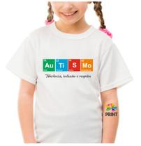 Camiseta Infantil Autismo Tolerância , Inclusão e Respeito Est. 1.25 - Autista Zlprint