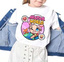 Camiseta Infantil Avatar World Kawaii Fofo Aesthetic Unissex