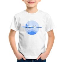 Camiseta Infantil Avião nas Montanhas - Foca na Moda