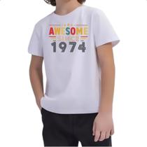 Camiseta Infantil Awesome since 1974 Camiseta Infantil Awesome since 1974