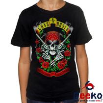 Camiseta Infantil Axl Rose 100% Algodão Welcome to the Jungle Guns N Roses Rock Geeko