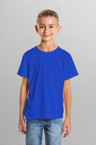 Camiseta Infantil Azul Royal 100% Poliéster - Tamanho Variado