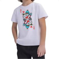 Camiseta Infantil Baralho Rainha Lady Gaga Camiseta Infantil Baralho Rainha Lady Gaga