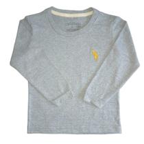 Camiseta Infantil Básica Manga Longa com Bordado