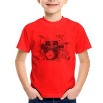 Camiseta Infantil Bateria Arte - Foca na Moda