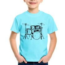 Camiseta Infantil Bateria Música - Foca na Moda