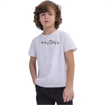 Camiseta Infantil Batimento cardiaco pesca