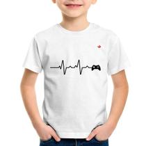 Camiseta Infantil Batimentos Cardíacos Gamer - Foca na Moda Camiseta Infantil Batimentos Cardíacos Gamer - Foca na Moda