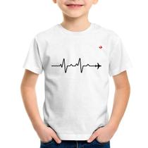 Camiseta Infantil Batimentos Cardíacos Viagem - Foca na Moda