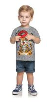 Camiseta Infantil Bebê Menino Malha Dinossauro Tubarão Tigre Camiseta Infantil Bebê Menino Malha Dinossauro Tubarão Tigre