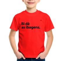 Camiseta Infantil Bi dê as ibagens - Foca na Moda