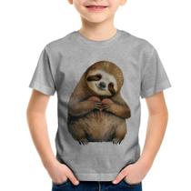 Camiseta Infantil Bicho Preguiça Coração - Foca na Moda