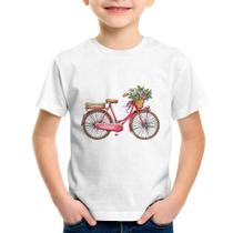 Camiseta Infantil Bicicleta Vintage Romântica - Foca na Moda