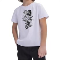 Camiseta Infantil Bicicros espirito de aventura grafite Camiseta Infantil Bicicros espirito de aventura grafite